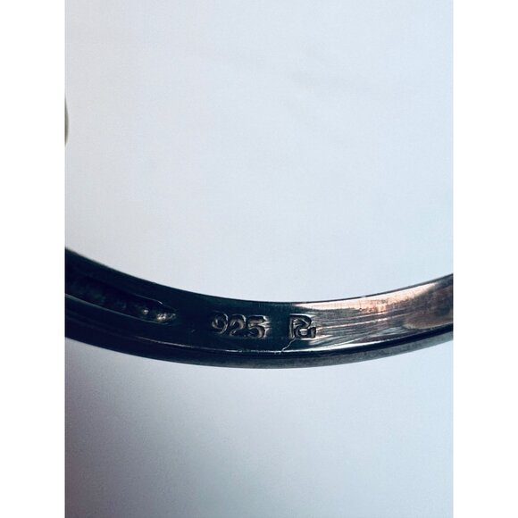 Vintage Sterling Silver 925 CZ Band Ring, Size 9, Elegant Anniversary Wedding Ba - Picture 8 of 11